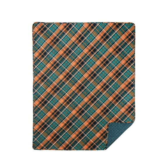 48" x 60" Troy Plaid Reversible Cotton Throw Blanket