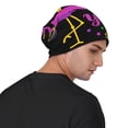 thumbnail image 4 of Rocae Mardi Gras with Flamingo for Beanies Hats for Men Women Warm Chunky Knit Hats Winter Adult Milk Silk Knitted Beanie, 4 of 7