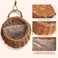 thumbnail image 2 of Cesta de flores de ratán natural Rawiri, tejida, hecha a mano, para colgar, para decoración de pared, 2 of 5