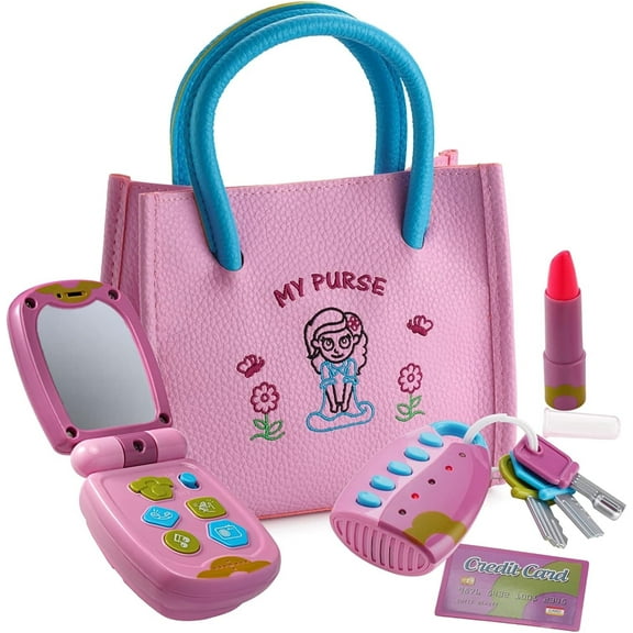 Dress Up America Girls Purse for Pretend Play Toys for 1, 2, 3 Year Old Girl Birthday Gift