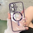thumbnail image 2 of High Quality Not Yellowing Plating Ultrathin Soft Case for iPhone 16 15 14 13 12 11 Pro Max 16 Plus Clear Magsafe Magnetic Cover Silvery For iPhone 11Pro Max, 2 of 6