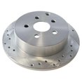 thumbnail image 5 of For 2005 2006 Toyota Corolla Silver Rear Drilled Slotted Brake Rotor Pair, 5 of 5