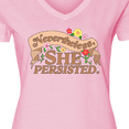 thumbnail image 4 of Inktastic Nevertheless, She Persisted Women's V-Neck T-Shirt, 4 of 5