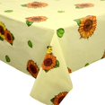 thumbnail image 1 of 2 Pieces Summer Sunflower Tablecloth 51.2 x 86.6 Inch Rectangular Table Covers Sunflower Elastic Tablecover for Birthday, Graduation Party, Kitchen Dining Room, Baby Shower Decorations, 1 of 7