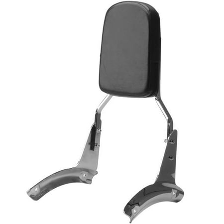 Krator Honda Shadow Aero 1100 High Quality Chrome Backrest / Sissy Bar with Leather Pad Back Rest Seat Metric Cruisers