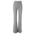 thumbnail image 4 of Kureaily Fashionable Casual Solid Color Micro Flare High Waisted Pants Slim Fitting And Versatile Slim Women Pants Beach Lounge Pants, 4 of 4