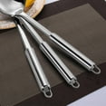 thumbnail image 3 of 3 Pcs Cooking Utensils Set, 3-Piece Silver Stainless Steel Kitchen utensils set,Includes 1 Serving Spoon, 1 Slotted Spoon and 1 Soup Ladle, Serving Spoons for Buffet, Party, 3 of 6