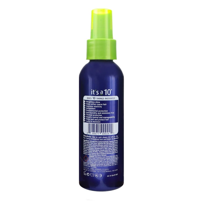 It s A 10 miracle shine spray with noni oil 4 fl oz 118 ml