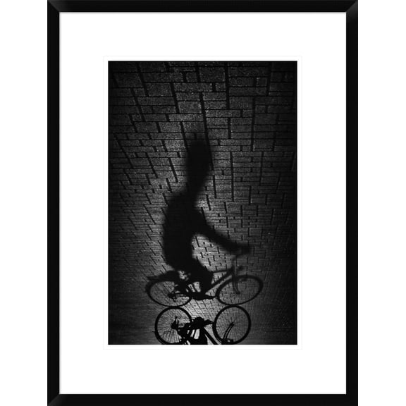 Global Gallery Antonio Grambone 'Shadow Bike' Framed Wall Art