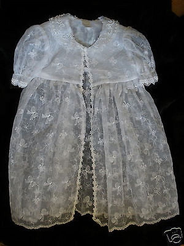 NEW INFANT GIRL & TODDLER CHRISTENING BAPTISM FORMAL DRESS, CAPE, HAT 18-30 M
