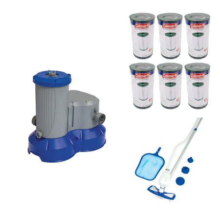 Bestway Pool Filter Pump + Pool Cleaning + Kit + Filter Cartridge IV/B (6 (Best Way To Clean Carbon Fiber)