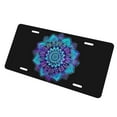 thumbnail image 3 of KAKALAD Teal And Purple Mandala 03 Aluminum Universal Car Vehicles License Plate 6" x 12" (4 Holes), 3 of 9