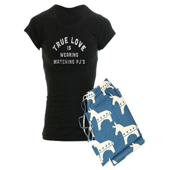 CafePress - True Love Is Wearing Matchin - Women's Dark Pajamas