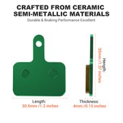Addmotor Bike Brake Pads, Bicycle Disc Brake Pad for M-65X/M-66X/M-140 R7/M-550/M-70/M-66/M-560/M-430 (1 Pair,Green)