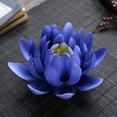 thumbnail image 4 of Flmtop Lotus-shaped Ceramic Censer 3D Handcrafted Artistic Flower Incense Stick Holder Desktop Decoration, 4 of 8