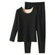 thumbnail image 1 of Conjuntos de ropa interior térmica para mujer, jersey liso informal de cuello redondo, alta elasticidad, conjuntos de ropa interior cálida, pantalones de poliéster, blusa para mujer, 1 of 2