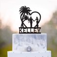thumbnail image 1 of Beach Wedding Cake Topper,Palm Tree Cake Topper,Tropical Wedding Cake Topper,Beach Cake Topper,Ocean Wedding Cake Topper,Wedding Topper,A182 Made in USA, 1 of 2