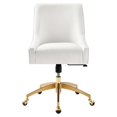 thumbnail image 6 of Computer Work Desk Chair, White, Velvet, Modern Contemporary, Home Business Office Furniture, 6 of 7