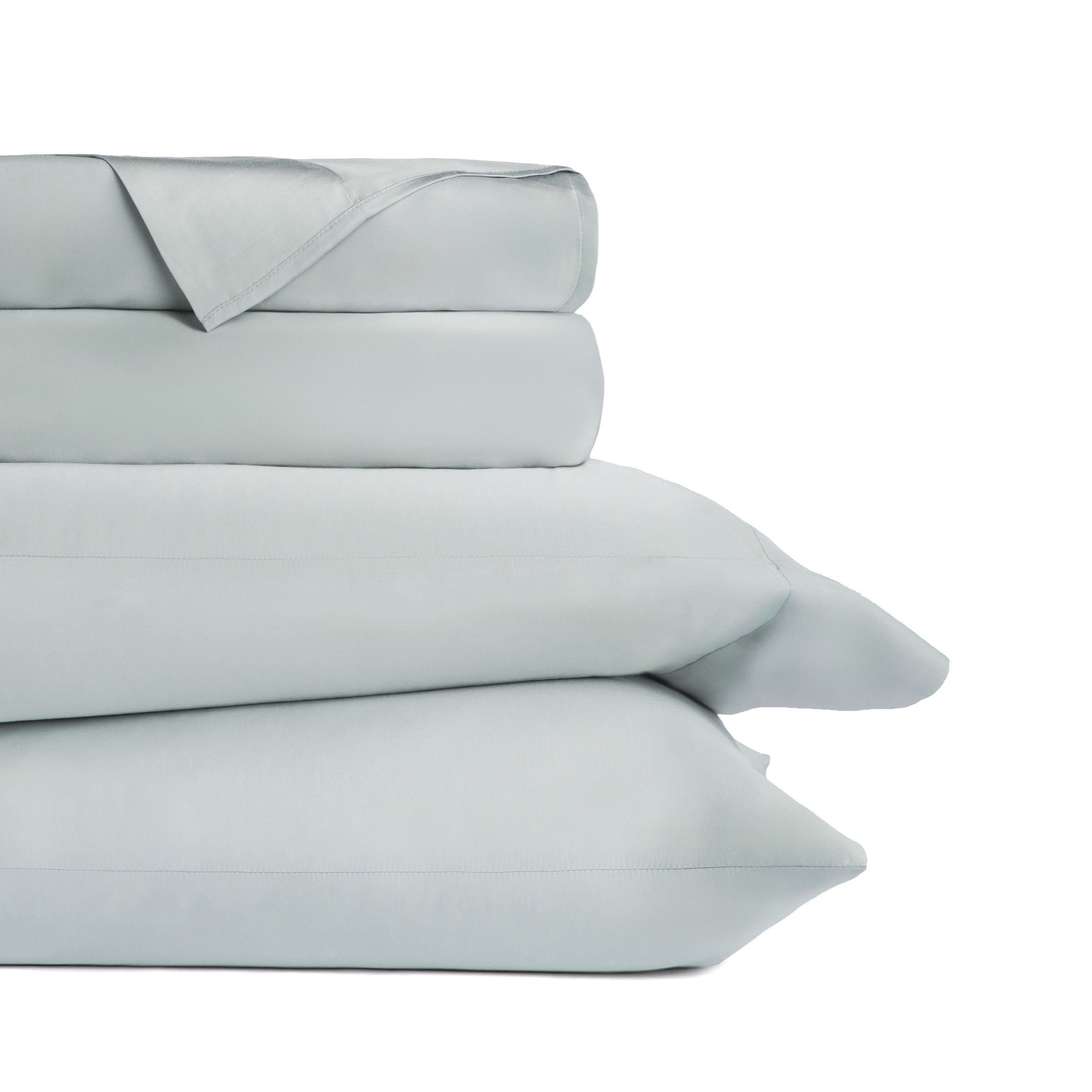Noble Linens Rayon from Bamboo 4 Piece Luxury Bed Sheet Set, Light Blue, Twin