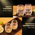 thumbnail image 4 of Gafas de chupito DUJUST Diamond Crystal con hoja de oro de 24 quilates, 45 ml, 2 unidades, 4 of 6