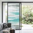 thumbnail image 2 of Non-Adhesive Static Cling Window Tint, Teal Grey Ombre Window Privacy Film Frosted, Abstract Art Oil Painting Modern Insulated Windows Frosted Films for Living room, 35.4 x 78.7 Inches, 2 of 9
