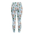 thumbnail image 6 of Renewold Xmas Dog Paw Tree Yoga Leggings for Women with Pockets Elastic Trendy Exercise Yoga Pants High Waisted Full Length Graphic Pants for Running Sports Party, L, 6 of 8