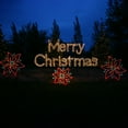 thumbnail image 4 of HOLIDYNAMICS LED Lighted Poinsettia Decoration for Lawn, 32in Metal Frame Xmas Display, 4 of 5