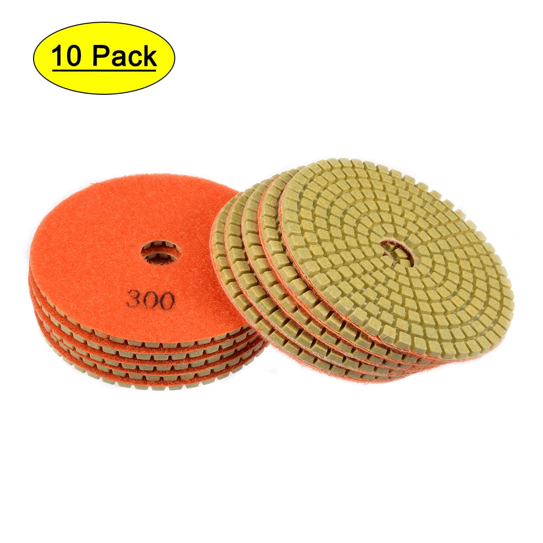 Diamond Polishing Sanding Grinding Pads Discs 4 Inch Grit 300 10 Pcs