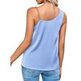 thumbnail image 4 of Coduop Women's Sleeveless V Neck Wrap Cami Tank Top with Chain Strap Tee, 4 of 7