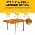 thumbnail image 4 of Orange Geometric Table Cloths for 3 Foot Rectangle Tables, Modern Luxury Aesthetic Abstract Motifs Patio Waterproof Elastic Fitted Tablecloths, Washable Rectangular Table Cover for Camping, 4 of 8