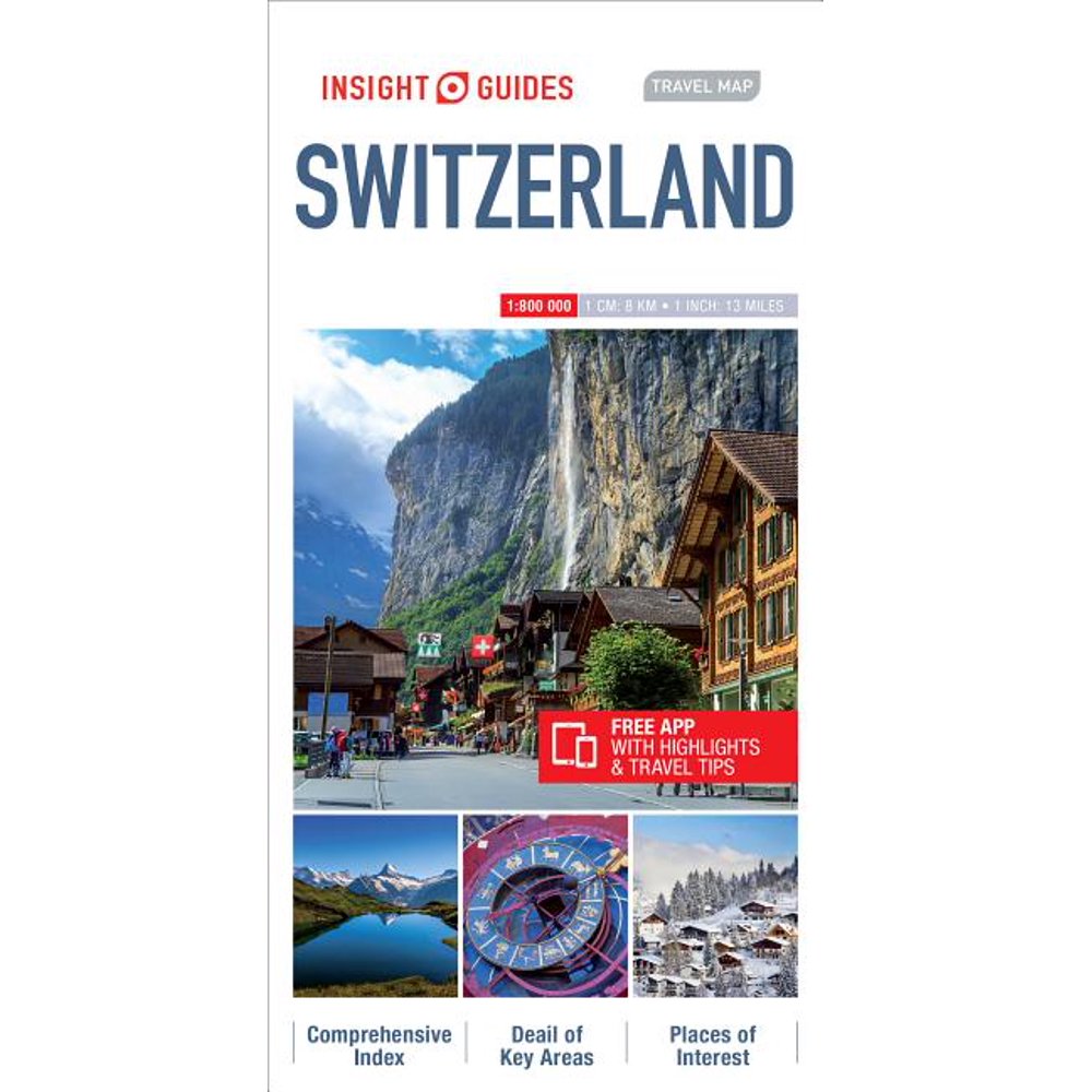 Insight Guides Travel Map Switzerland Folded Map