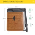 thumbnail image 4 of Cortador de papel tipo guillotina LOTHANEK, madera, 12 pulgadas, con 32 hojas, 4 of 7