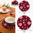 thumbnail image 2 of SKYSONIC Love Heart Romantic Pot Holders Trivets, 2 Pcs Heat Resistant Trivets,Valentine Pink Wing Cotton Thread Weave Mats for Hot Pads Pans Pot Bowl Teapot for Kitchen Decor, 2 of 7