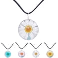 thumbnail image 2 of Pressed Flower Necklace Creative Dried Flower Necklace Flower Pendant Necklace, 2 of 10