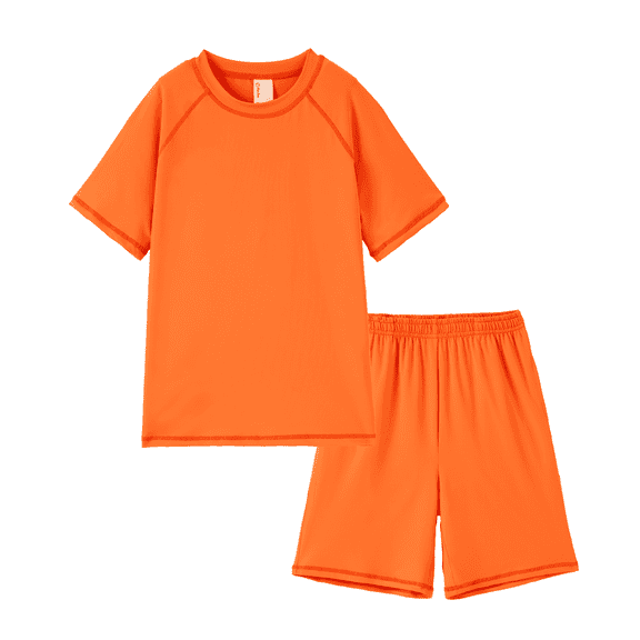 PatPat Boy Clothes Kids Clothes Set Solid Tee and Shorts Outfit Set 2 Piece 5-6Y