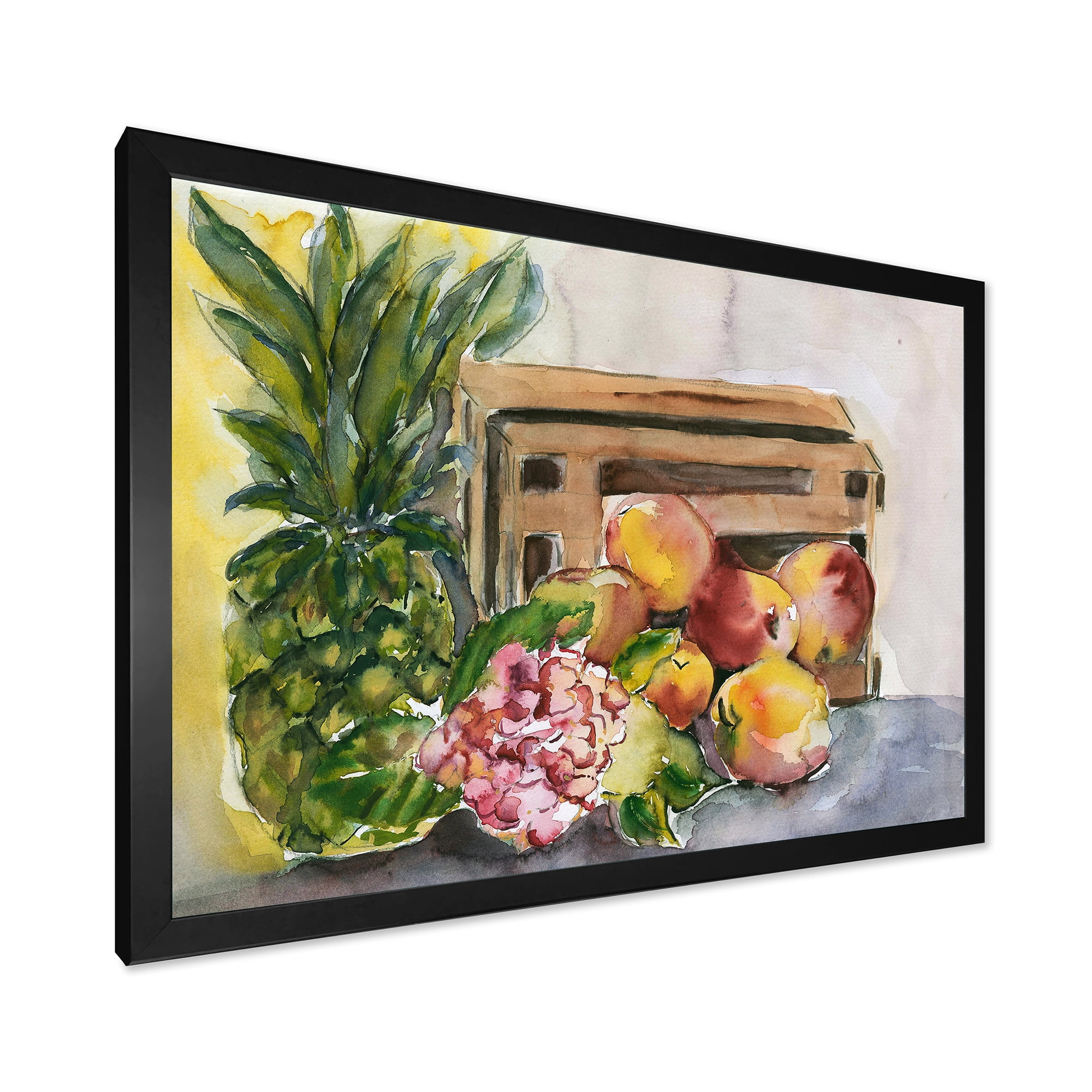 Designart 'Historic Fruits V' Farmhouse Framed Art Print