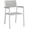 thumbnail image 3 of Afuera Living 3-Piece Modern Aluminum Patio Dining Set in White/Light Gray, 3 of 5