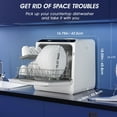 thumbnail image 3 of AIRMSEN Portable Countertop Dishwasher with 5-Liter Built-in Water Tank and Air-Dry Function, 5 Washing Programs, AE-TDQR03, 3 of 12