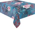 thumbnail image 2 of BSDHOME Flowers Cotton Linen Tablecloth 52x70 inches Tablecover Desk Table Cloth For Dining Room, Tea Table, Picnics, Parties, 2 of 5