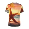 thumbnail image 3 of Haiem Hip Hop Hipster Baseball Jersey Button Down Shirts Sports Uniforms Men Women Jersey(Starfish Sunset Sea Beach,XX-Large), 3 of 9