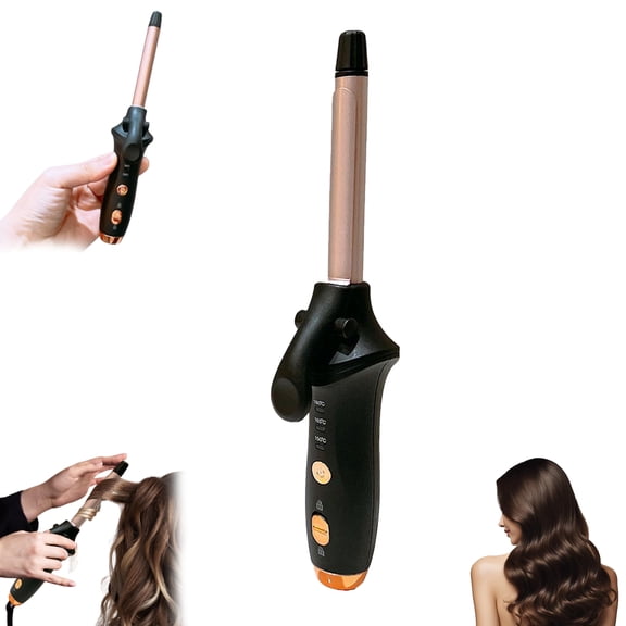 Cordless Curling Iron USB Rechargeable 4000 mAh, 3 Gears Travel Mini Straightener, Portable Flat Iron and Curler 2 in 1 Mini Hair Curler Curling Wand for Long Short Hair