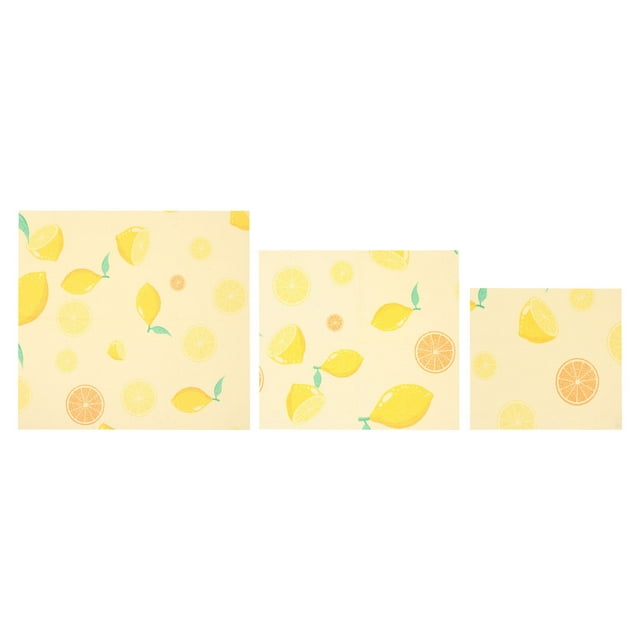 3pcs Reusable Beeswax Food Wrap Organic Bees Wax Wrap for Bread Cheese Sandwich