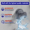 thumbnail image 2 of Suction Cup Hooks for Shower, Removable Towel Hooks for Bathroom Window Glass Door Wall, Bath Robe Looafh Hook for Hanging - 2 Pack, Grey, 2 of 14