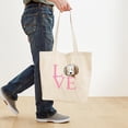 thumbnail image 4 of CafePress - Kiniart Doodle Love Tote Bag - Unisex Canvas Tote Bag, Beige, 1-Piece, 4 of 7
