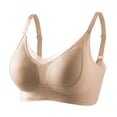 thumbnail image 1 of Brasier Tela de Mantequilla Sujetador Deportivo de Copa Fija con Realce de Soporte Suave y Fruncido En El Pecho Pequeño con Espalda Caída Grande, 1 of 5