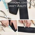 thumbnail image 3 of 3 Inch Leather Blank Belt 2.1 YardsImitation Leather Cord Black Leather Belt Strip Grain Leather Strap Flat Leather Belt Blank, 3 of 7