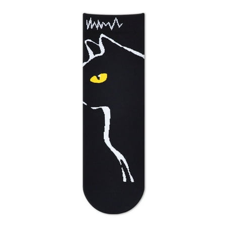 

〖Yilirongyumm〗 Socks Women’S Casual Cotton Pattern Socks Comfortable Cute Animal Print Socks