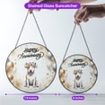 thumbnail image 5 of Happy Anniversary Bull Terrier Celebrates Wedding Love Family Party Stained Glass Suncatcher Bully Dog Lovers Gifts Idea Window Hanging Sign Decor - 01015, 5 of 5