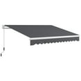 thumbnail image 2 of Outsunny 13' x 8' Manual Retractable Awning Sun Shade Shelter for Patio Deck Yard with UV Protection and Easy Crank Opening, Dark Gray, 2 of 9