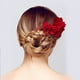 thumbnail image 3 of EeaseMX Peinetas de boda con flores rojas, peine lateral para novia, tocado, accesorio para el cabello, 3 of 7